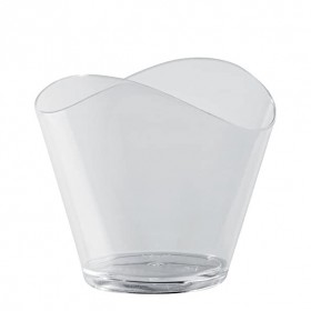 Прозрачна чаша - вълнообразна "120мл" 10бр.